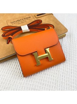 H Constance empson leather bag size:13*11.8cm