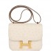 H Constance 18 Nata Ostrich Gold Hardware