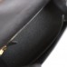 H Kelly Sellier 25 Black Ostrich Gold Hardware