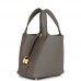 H Picotin Lock 18 Gris Meyer Clemence Gold Hardware