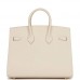 H Birkin Sellier 25 Craie Epsom Gold Hardware