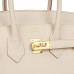 H Birkin Sellier 25 Craie Epsom Gold Hardware