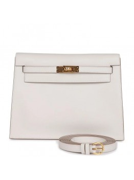 H Kelly Danse Gris Perle Swift Gold Hardware
