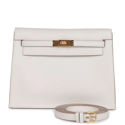 H Kelly Danse Gris Perle Swift Gold Hardware