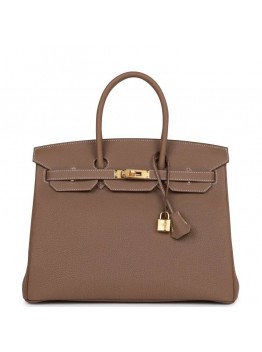 H Birkin 35 Etoupe Togo Gold Hardware