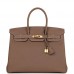 H Birkin 35 Etoupe Togo Gold Hardware
