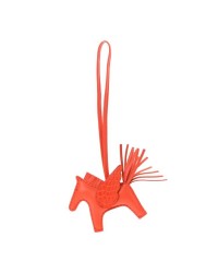H Milo Lambskin Matte Alligator Touch Grigri Rodeo Pegase Horse Bag Charm PM Orange Poppy Capucine