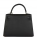 H Kelly Sellier 28 Black Epsom Gold Hardware