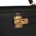H Kelly Sellier 28 Black Epsom Gold Hardware