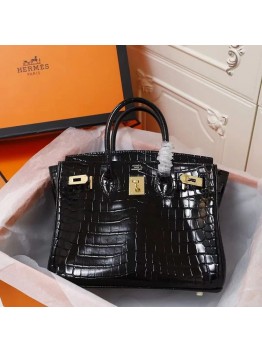 H Birkin 25, 30, 35  Electric Shiny Niloticus Crocodile gold Hardware