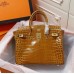 H Birkin 25, 30, 35  Electric Shiny Niloticus Crocodile gold Hardware