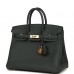 H Birkin 25 Vert Fonce Togo Gold Hardware