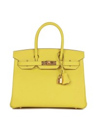 H Birkin 30 Lime Epsom Gold Hardware
