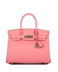 H Birkin 30 Rose Confetti Epsom Palladium Hardware