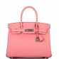 H Birkin 30 Rose Confetti Epsom Palladium Hardware