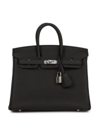 H Birkin 25 Black Togo Palladium Hardware