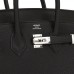 H Birkin 25 Black Togo Palladium Hardware