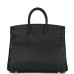 H Birkin 25 Black Ostrich Palladium Hardware