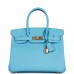 H Birkin 30 Celeste Epsom Gold Hardware