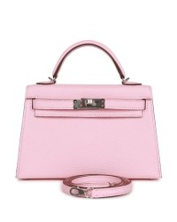 H Kelly Sellier 20 Rose Sakura Chevre Palladium Hardware