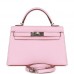 H Kelly Sellier 20 Rose Sakura Chevre Palladium Hardware