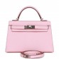 H Kelly Sellier 20 Rose Sakura Chevre Palladium Hardware