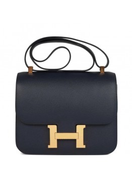 H Constance 24 Bleu Nuit Evercolor Gold Hardware