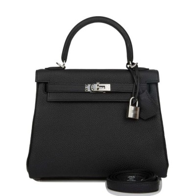 H Kelly Retourne 25 Black Togo Palladium Hardware