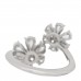 Platinum Diamond Forget-Me-Not Flower Twin Ring 53 6.25