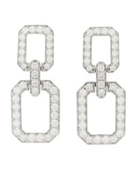 Platinum Diamond Medium Links Earrings