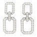 Platinum Diamond Medium Links Earrings