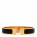 Enamel Narrow Clic Clac H Bracelet GM Black