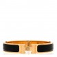 Enamel Narrow Clic Clac H Bracelet GM Black