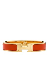 Enamel Narrow Clic Clac H Bracelet GM Orange