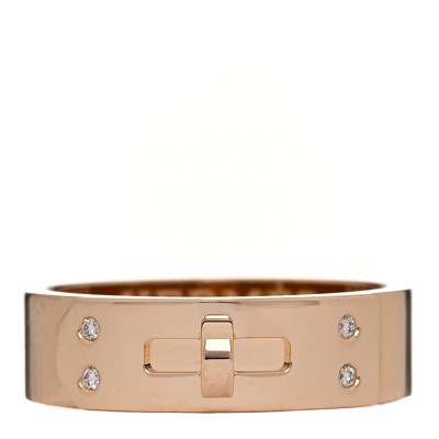 18K Rose Gold Diamond PM Kelly Ring 48 4.5