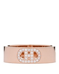 18K Rose Gold Diamond PM H D'Ancre Ring 50 5.25
