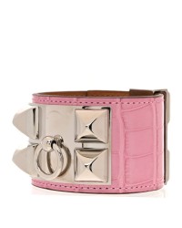 Matte Alligator Collier De Chien CDC Bracelet T1 5P Pink