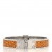 Lizard Charniere Cuir Narrow Hinged Bracelet S Sesame