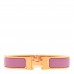 Enamel Narrow Clic Clac H Bracelet GM Rose Delirium