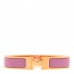 Enamel Narrow Clic Clac H Bracelet GM Rose Delirium