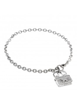 18K White Gold Diamond Constance Amulettes Bracelet LG