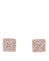 18K Rose Gold Diamond Clou d'H Stud Earrings