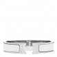 Enamel Narrow Clic Clac H Bracelet PM White