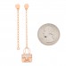 18K Rose Gold Diamond Constance Amulettes Drop Earrings