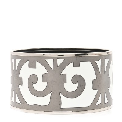 Enamel Printed Extra Wide Balcons du Guadalquivir Bracelet 70 Silver