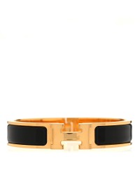 Enamel Narrow Clic Clac H Bracelet GM Black