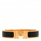 Enamel Narrow Clic Clac H Bracelet GM Black