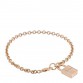 18K Rose Gold Diamond Amulettes Cadenas Bracelet SH