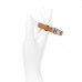 Lizard Charniere Cuir Narrow Hinged Bracelet S Sesame