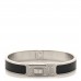 Enamel Clic Kelly Bracelet GM Black